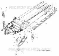CHASSIS, PROTECTION D'EMBRAYAGE AND REPOSE PIEDS (600/155 INCH)