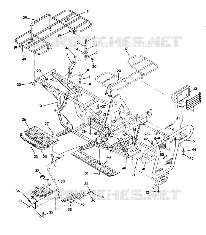CHASSIS W/ RACKS 350 4X4 / W928139 (4922832283003A)