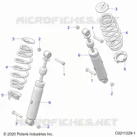 SUSPENSION ARRIERE SHOCK AND MOUNTING