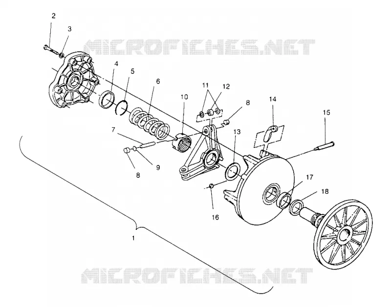 EMBRAYAGE DE TRANSMISSION 440 XCR 0961660 (4932113211C001)