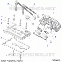 ENGINE, THROTTLE BODY AND COUVERCLE SOUPAPE