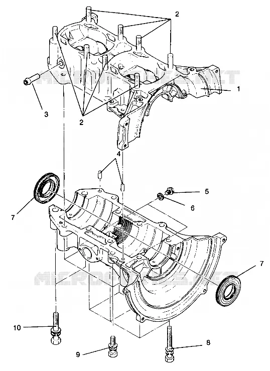 CARTERS MOTEUR ASSEMBLY SUPER SPORT 0940743 (4927742774027A)