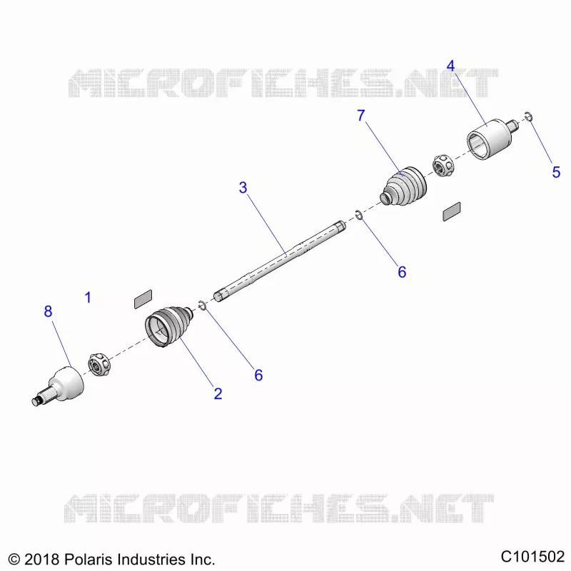 DRIVE TRAIN, DRIVE ARBRE DE TRANSMISSION ARRIERE