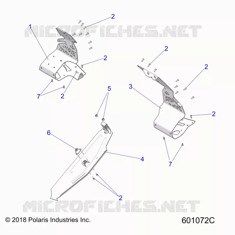 CHASSIS, PROTECTION D'EMBRAYAGE AND FOOTRESTS