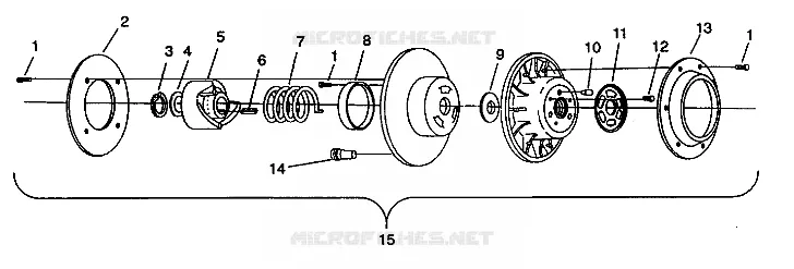 EMBRAYAGE DE TRANSMISSION ASSEMBLY 500 EFI 0942774 AND  EFI SKS 0942574 (49274127410028)