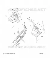 CHASSIS, PROTECTION D'EMBRAYAGE AND FOOTRESTS