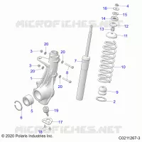SUSPENSION, JAMBE DE FORCE AVANT