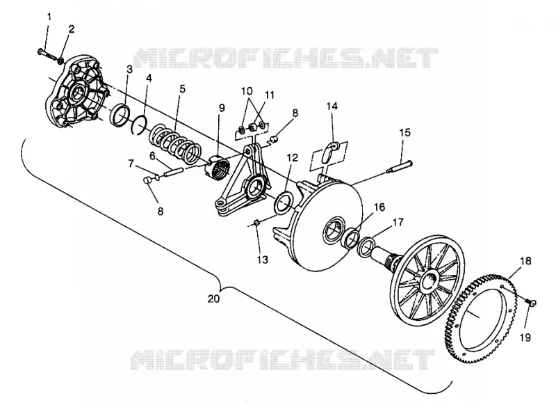 EMBRAYAGE DE TRANSMISSION ULTRA TOURING 0975378 AND EUROPEAN ULTRA TOURING E975378 (4938133813C005)