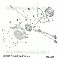 ENGINE, STATOR AND VOLANT MOTEUR