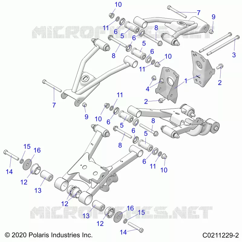 SUSPENSION ARRIERE CONTROL ARM, MOUNTING