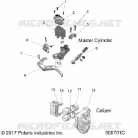 BRAKES, CALIPER AND MASTER CYLINDRE ASM.