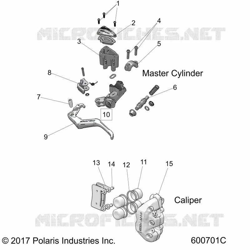 BRAKES, CALIPER AND MASTER CYLINDRE ASM.