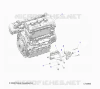 MOTEUR, MOUNTING AND LONG BLOCK- R24XAW1RAH/BH/AS/BS/A9/B9 (C730955)