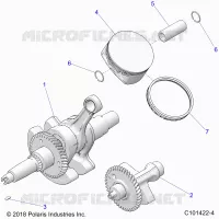 ENGINE, VILEBREQUIN, PISTON AND BALANCE SHAFT