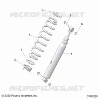 SUSPENSION, REAR SUPPORT AMORTISSEUR 