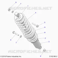 SUSPENSION, REAR SUPPORT AMORTISSEUR 