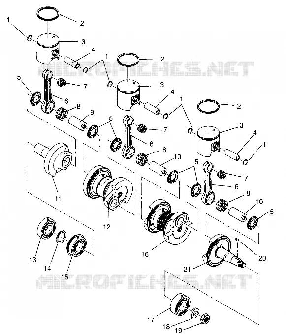 PISTON ET VILEBREQUIN XLT SPECIAL (XTRA) 0946767 (4927112711034A)