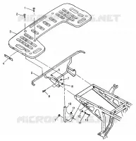 FIXATION PORTE BAGAGES ARRIERE XPRESS 300 W97CA28C and  XPRESS 400L W97CA38C (4939603960A006)