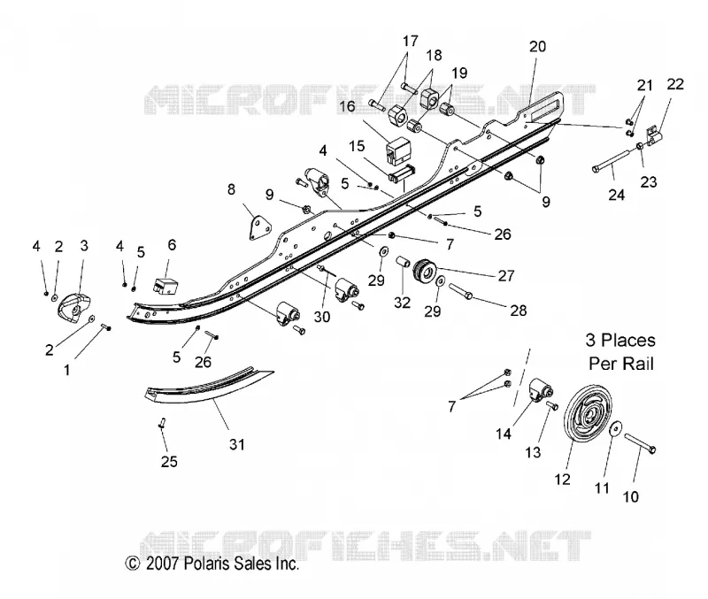 SUSPENSION, FIXATION RAIL