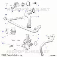 MOTEUR, WATERPUMP AND BYPASS