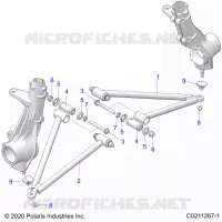 SUSPENSION, A-ARM AND SUPPORT MOUNTING