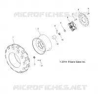 ROUES, FRONT TIRE AND BRAKE DISC
