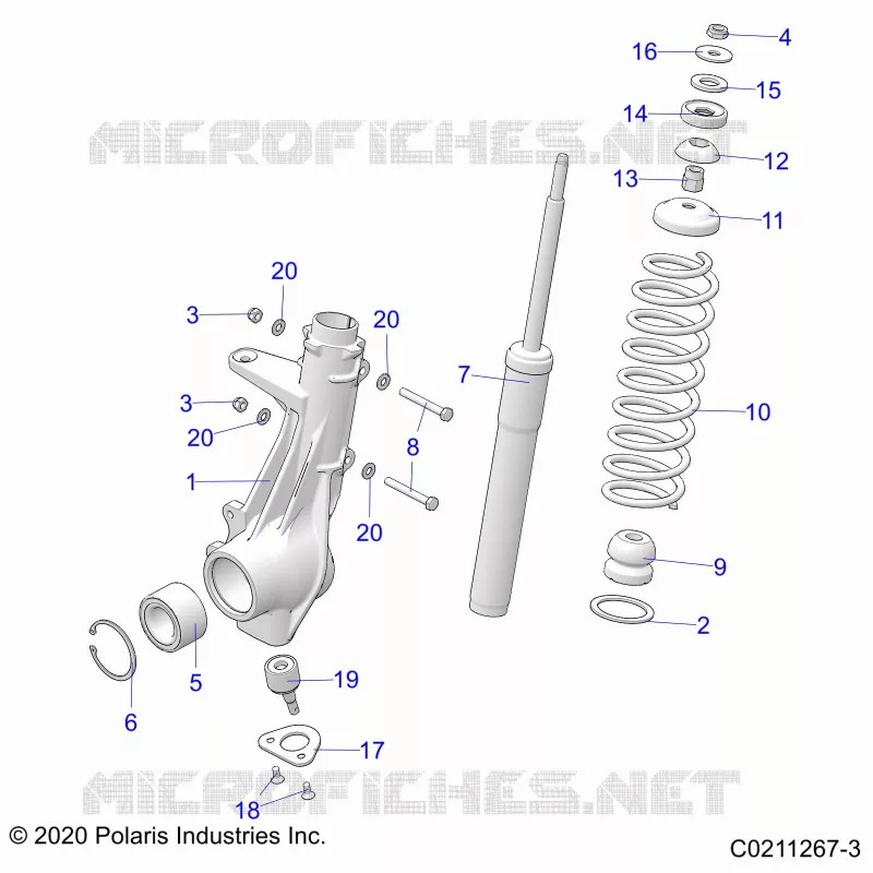 SUSPENSION, JAMBE DE FORCE AVANT