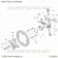 SUSPENSION AVANT HUBS, KNUCKLES AND BRAKE DISC