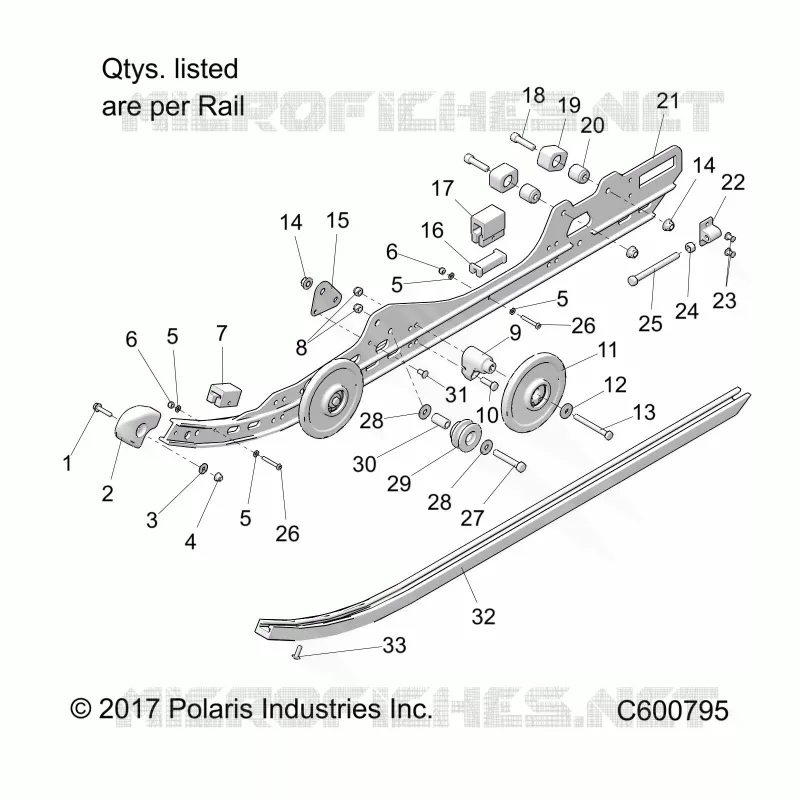 SUSPENSION, RAIL, LH/RH