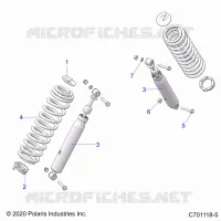 SUSPENSION, REAR SUPPORT AMORTISSEUR 