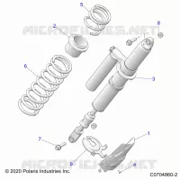 SUSPENSION, REAR SUPPORT AMORTISSEUR , DELUXE