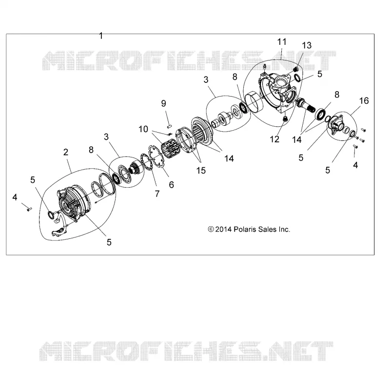 SYSTÈME DE TRANSMISSION, FRONT GEARCASE INTERNALS