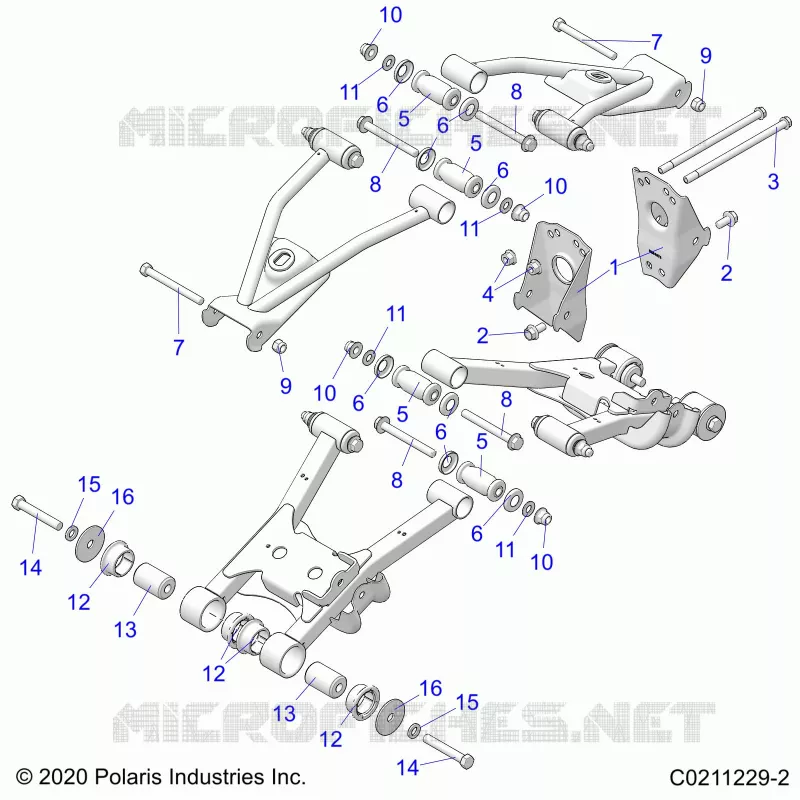 SUSPENSION ARRIERE CONTROL ARM, MOUNTING
