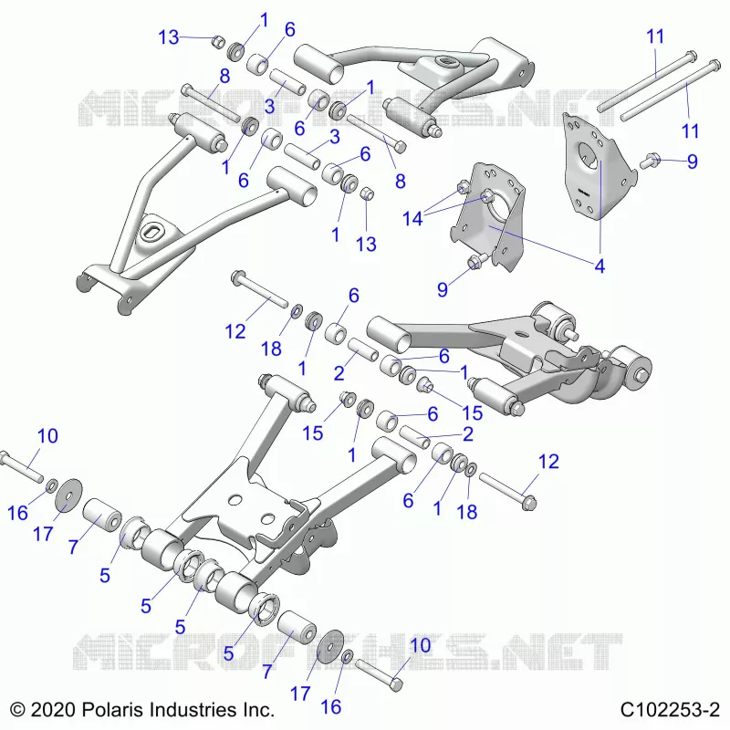 SUSPENSION ARRIERE CONTROL ARM, MOUNTING