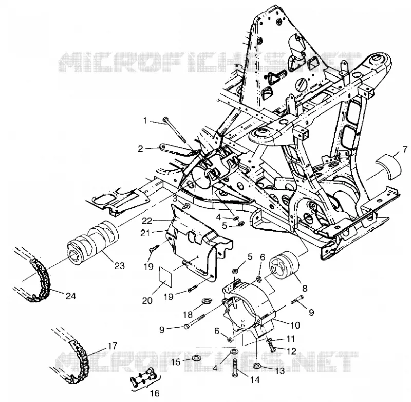 TRANSMISSION AVANT SCRAMBLER 400L W97BC38C (4939893989B001)