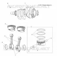 ENGINE, VILEBREQUIN AND PISTON