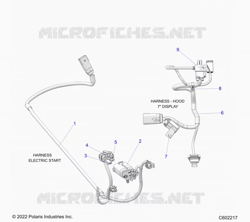 ELECTRICITE, WIRE HARNESS, HOOD, ELECTRIC START