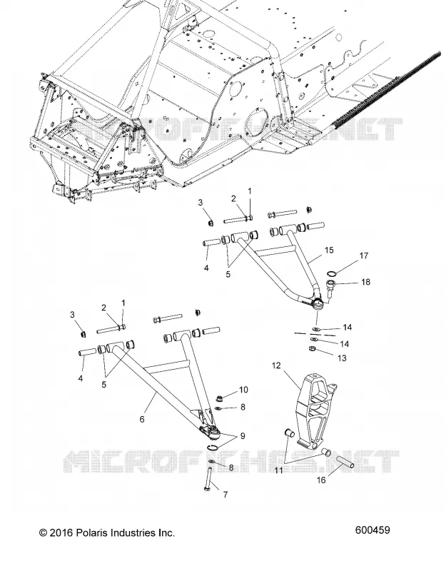 SUSPENSION AVANT, CONTROL ARMS AND SPINDLE