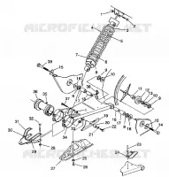 BRAS OSCILLANT ET AMORTISSEUR ARRIERE 4X4 250 W938127 (4924042404022A)