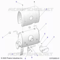 ENGINE, ECHAPPEMENT, SILENCER