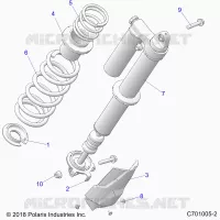 SUSPENSION, REAR SUPPORT AMORTISSEUR 