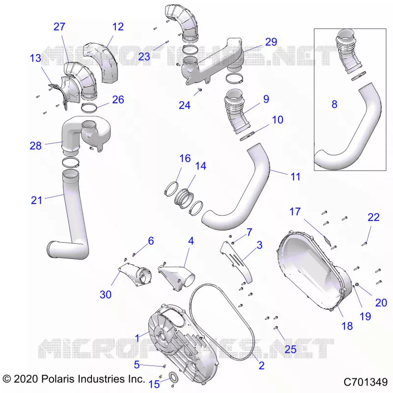 SYSTÃˆME DE TRANSMISSION, CLUTCH COVER AND DUCTING