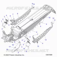 CHASSIS, PROTECTION D'EMBRAYAGE, FOOTRESTS, AND RUNNINGBOARDS