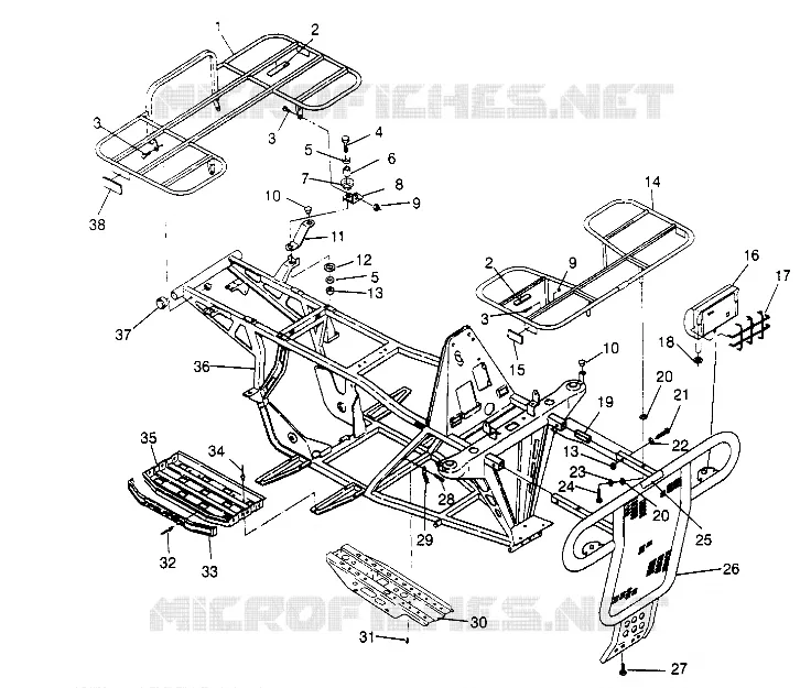 PARE CHOCS / PORTE PAQUET MOUNTING  4X4 400L W948140 (4926772677A007)