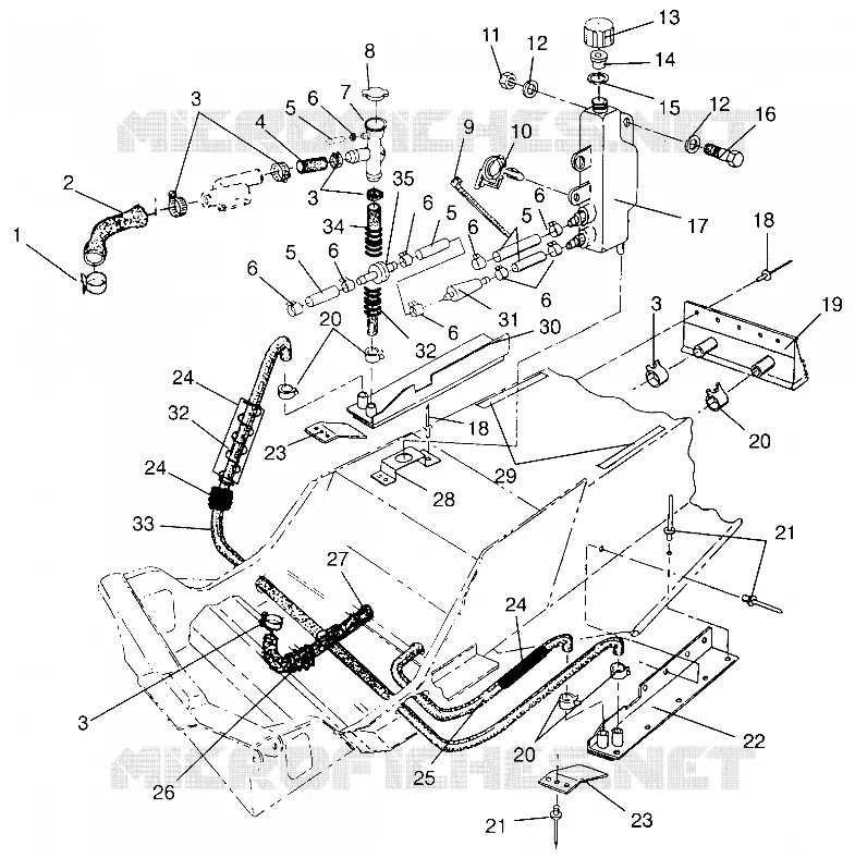 SYSTÈME DE REFROIDISSEMENT 600 XCR 0961676 and EUROPEAN 600 XCR E961676 (4932123212B003)