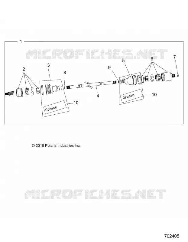 SYSTEME DE TRANSMISSION, REAR HALF SHAFT (FROM 7/01/2018)