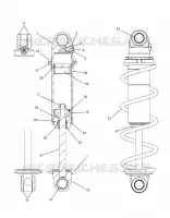 SUSPENSION, AMORTISSEUR AVANT TRACK (CLEAR COIL OVER)