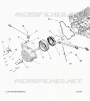 ENGINE, STATOR AND FLYROUE