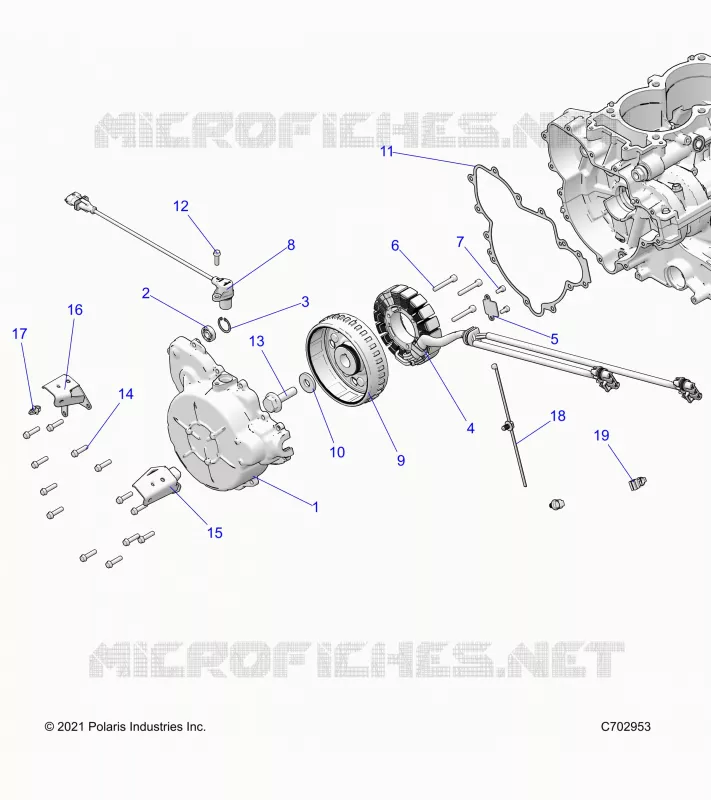 ENGINE, STATOR AND FLYROUE