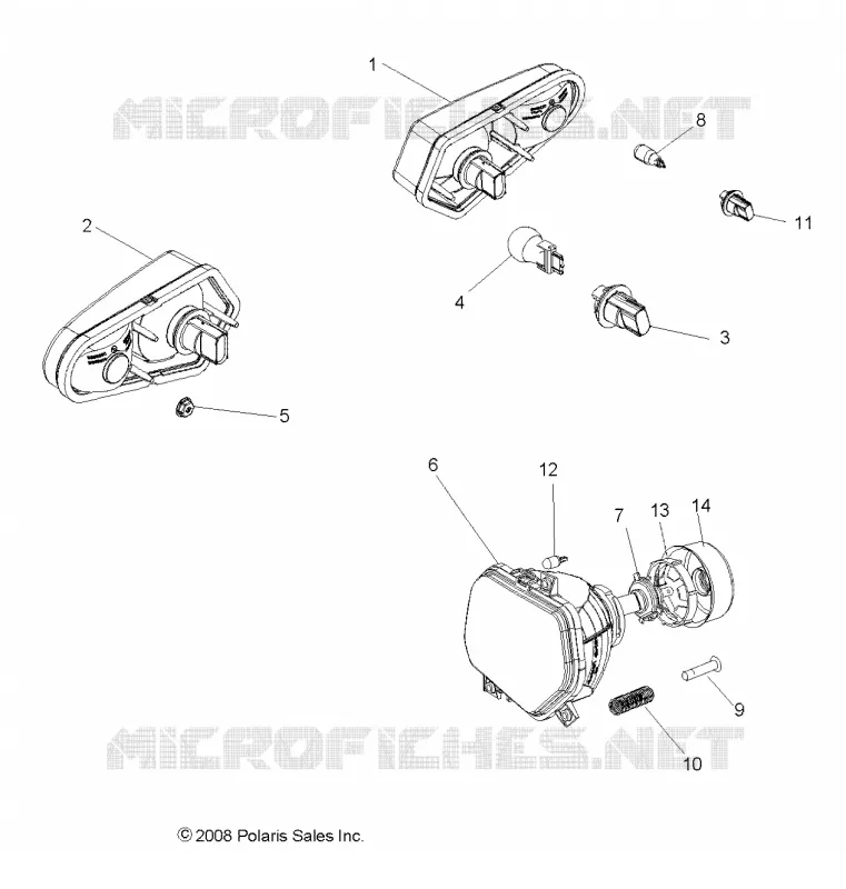 ELECTRICITE, HEADLIGHTS, TAILLIGHTS AND BULBS
